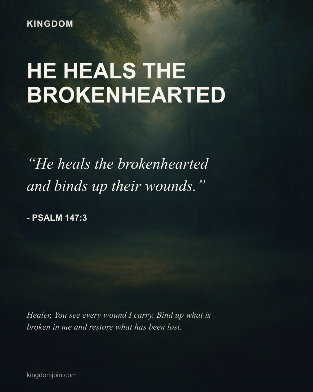 He Heals the Brokenhearted - Psalm 147:3