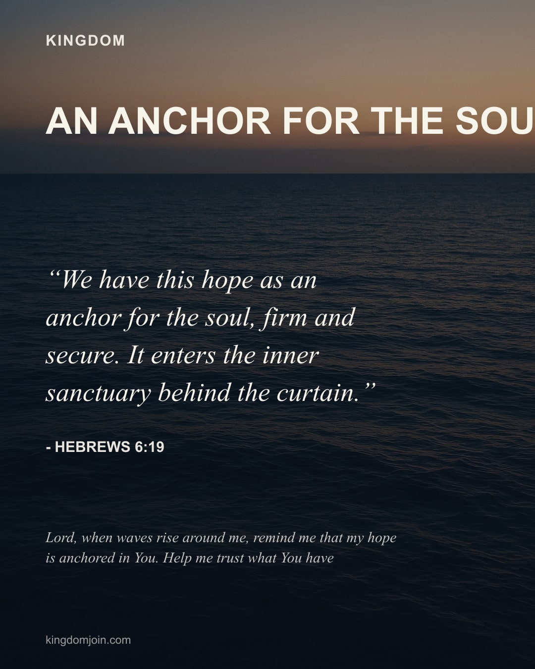 An Anchor for the Soul - Hebrews 6:19