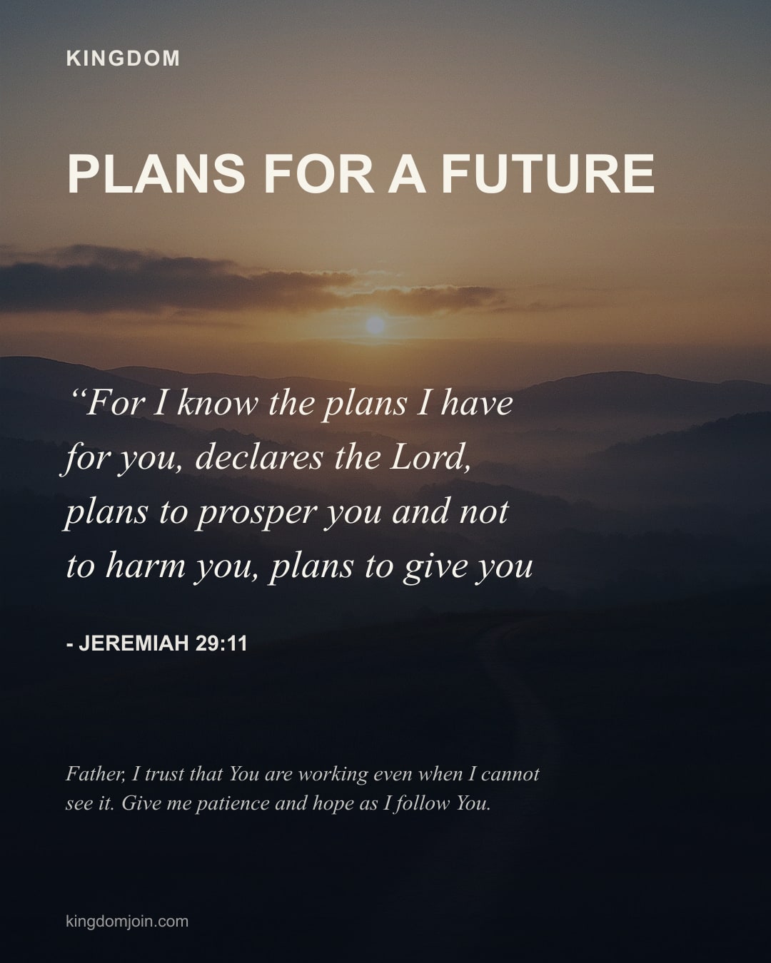 Plans for a Future - Jeremiah 29:11