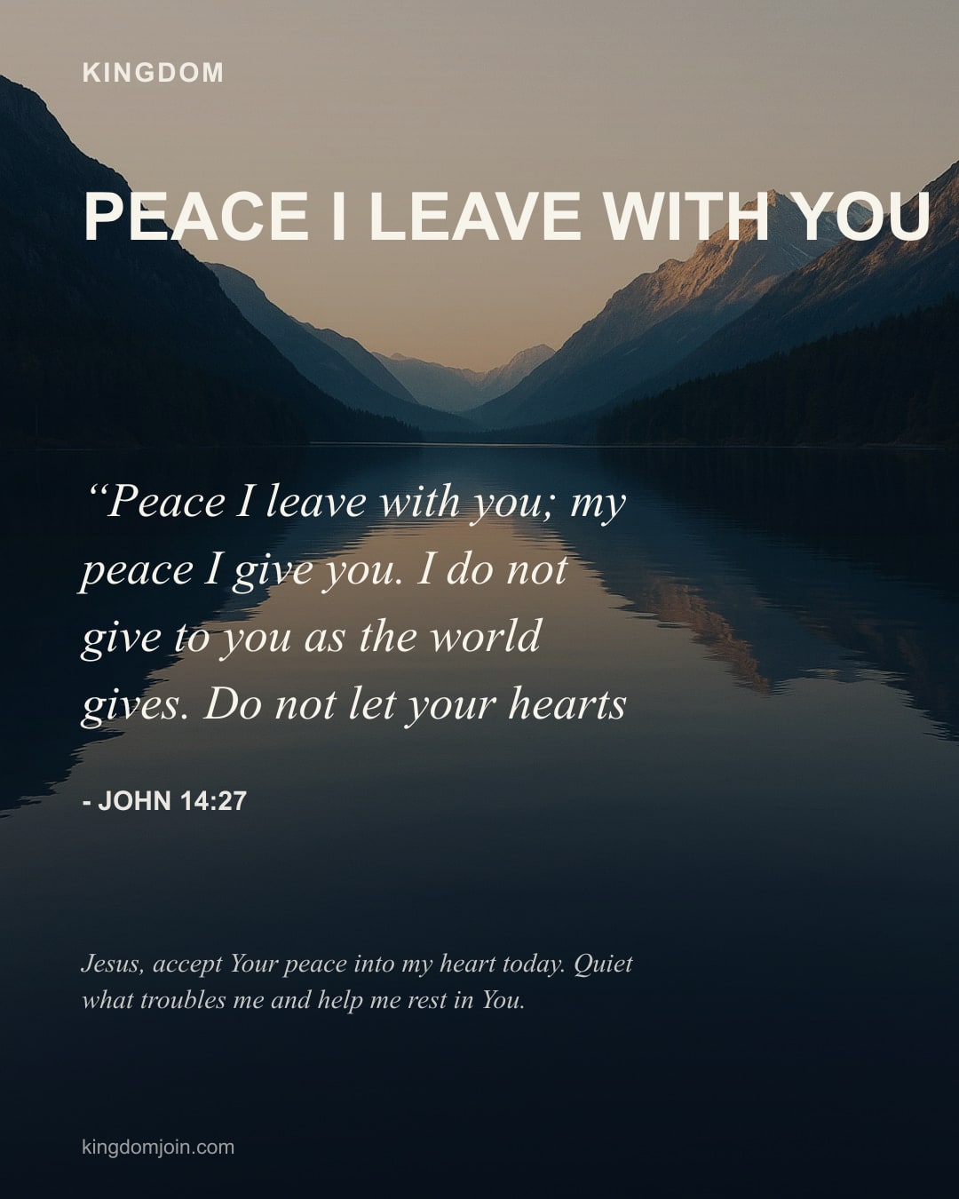 Peace I Leave With You - John 14:27